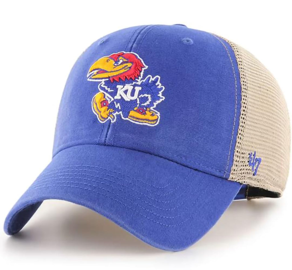 '47 NCAA Flagship Wash Mesh MVP Adjustable Hat, Adult One Size Fits All (US, Alpha, One Size, Kansas Jayhawks)
