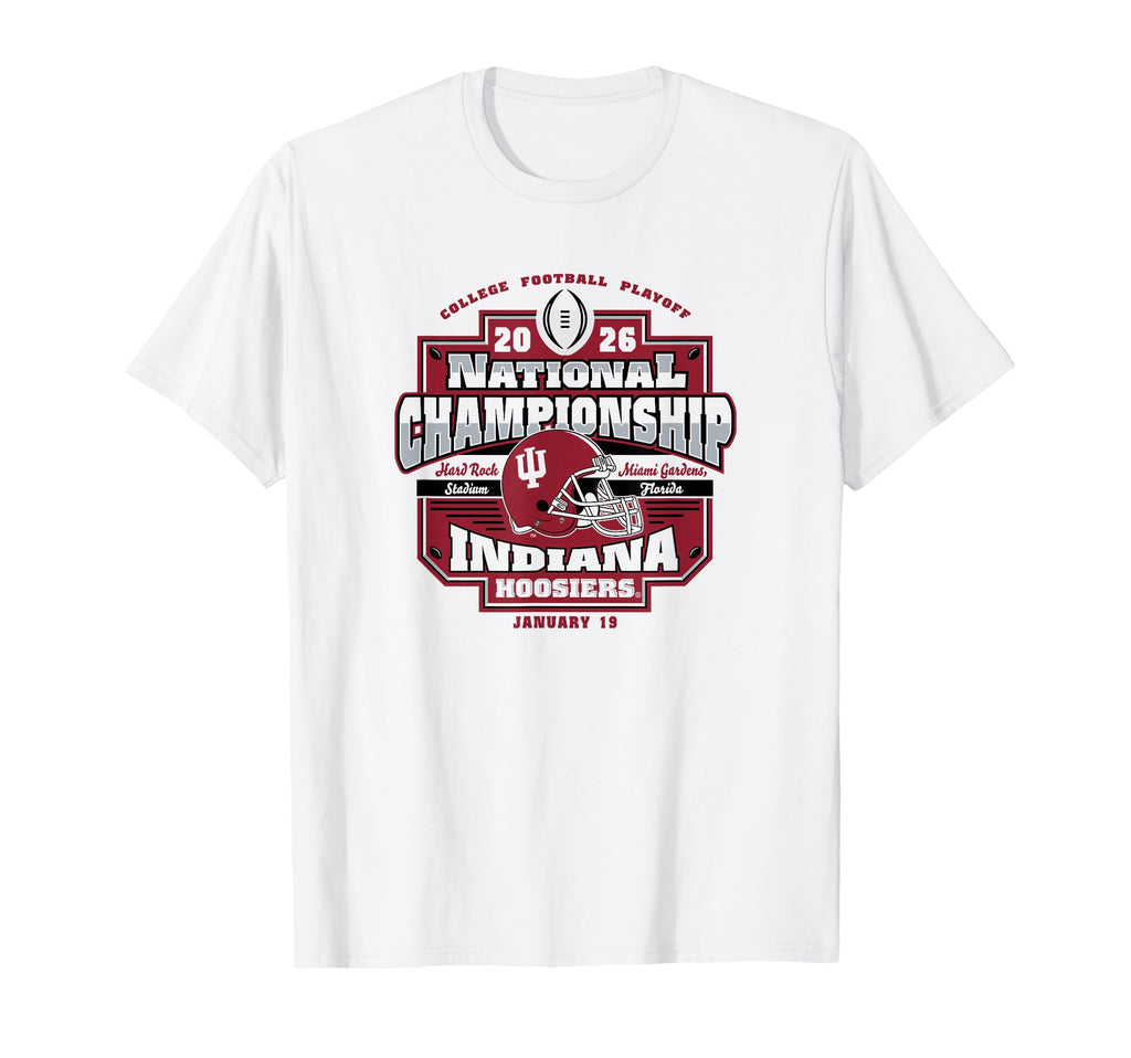 Indiana Hoosiers CFP National Championship 2026 Icon White T-Shirt