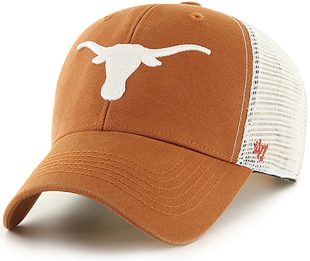 47 NCAA Flagship Wash Mesh MVP Adjustable Hat, Adult One Size Fits All (US, Alpha, One Size, Texas Longhorns - Orange)