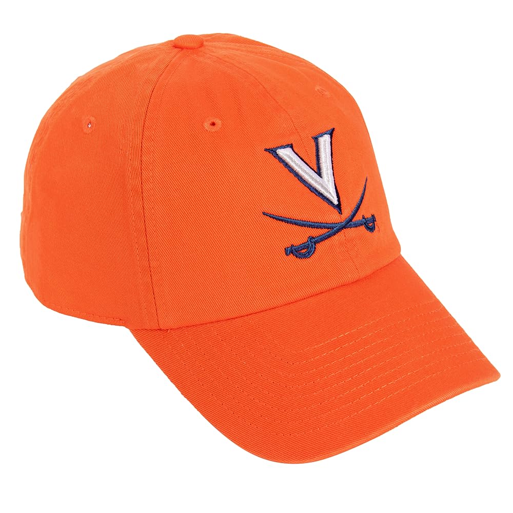 Desert Cactus University of Virginia Baseball Hat Cavaliers UVA Wahoos Brimmed Embroidered Hats Cap Adjustable Cloth Strap Adult (Style C1) Orange