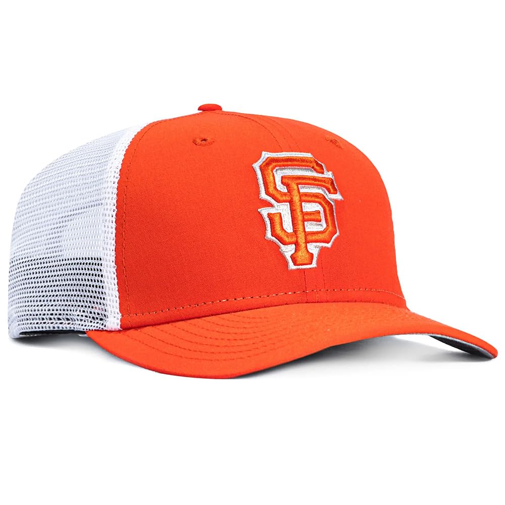 New Era SF San Francisco Giants 9SEVENTY City Connect Trucker Snapback Cap, Adjustable Hat Orange