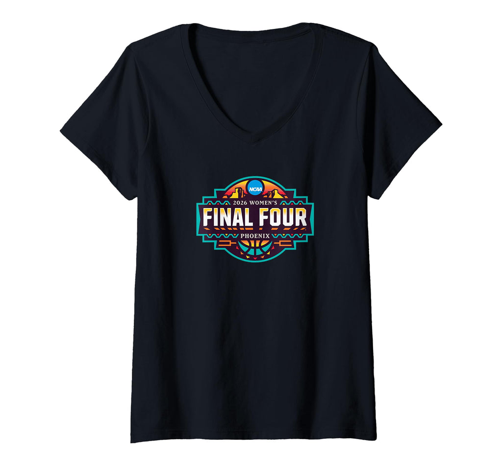 Women's NCAA Final Four 2026 Women's Basketball Phoenix Logo V-Neck T-Shirt