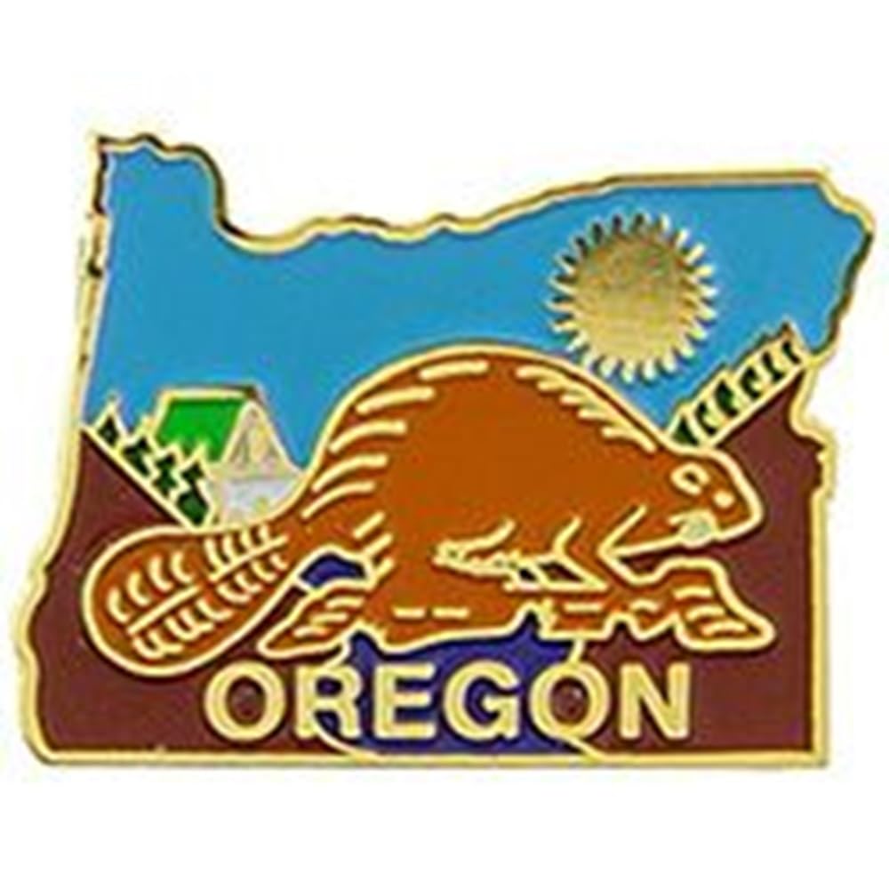 Oregon State Shaped Map Lapel Metal Pin