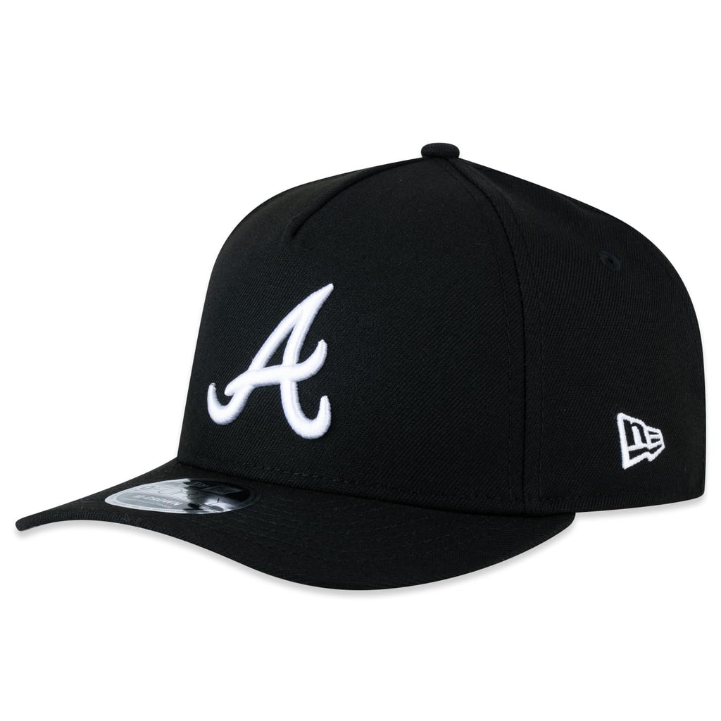 Atlanta Braves Black On White 9Forty M-Crown A-Frame Snapback