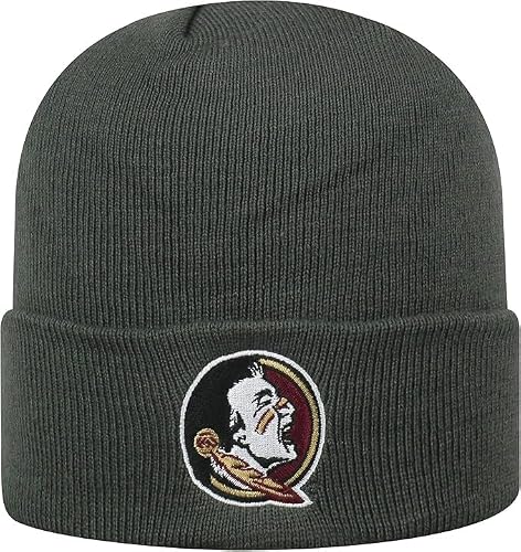 Collegiate Cuffed Knit Beanie Hats (US, Alpha, One Size, Florida State Charcoal)