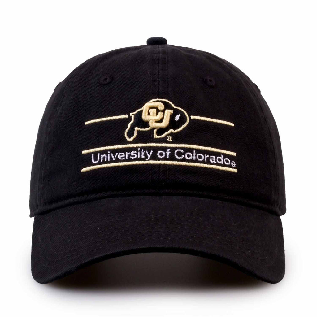 The Game NCAA Adult Bar Hat - Garment Washed Twill - Embroidered Design - Elevate Your Style and Show Your Team Spirit (Colorado Buffaloes - Black, Adult Adjustable)