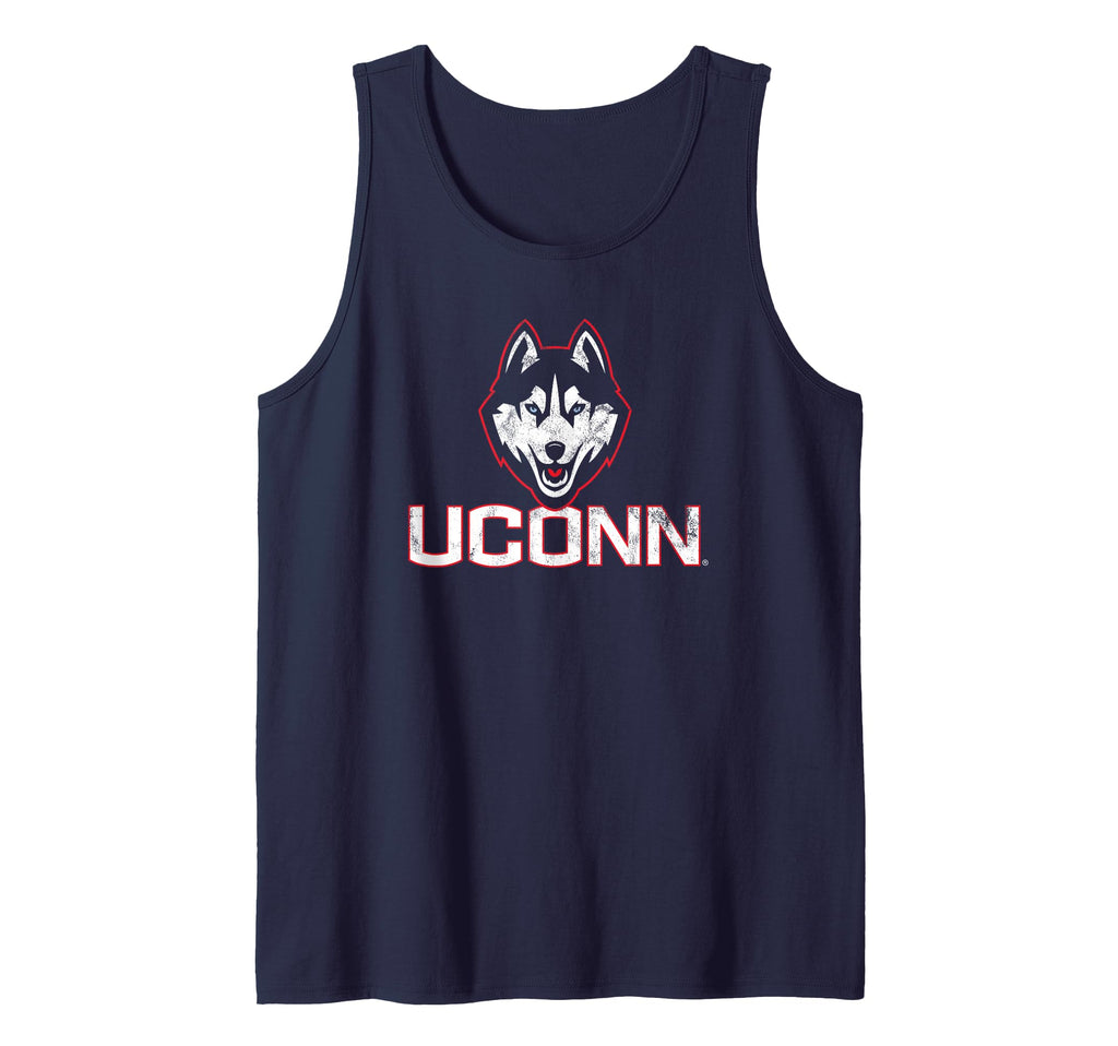 University of Connecticut UConn Huskies Distressed Primary Tank Top