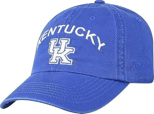 Collegiate Primary Color Team Arch Adjustable Hats (US, Alpha, One Size, Kentucky)