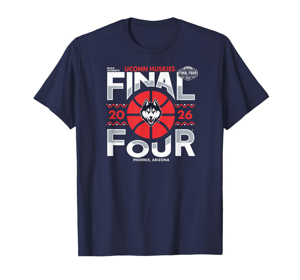 Connecticut Huskies Final Four 2026 Women's Basketball Navy T-Shirt