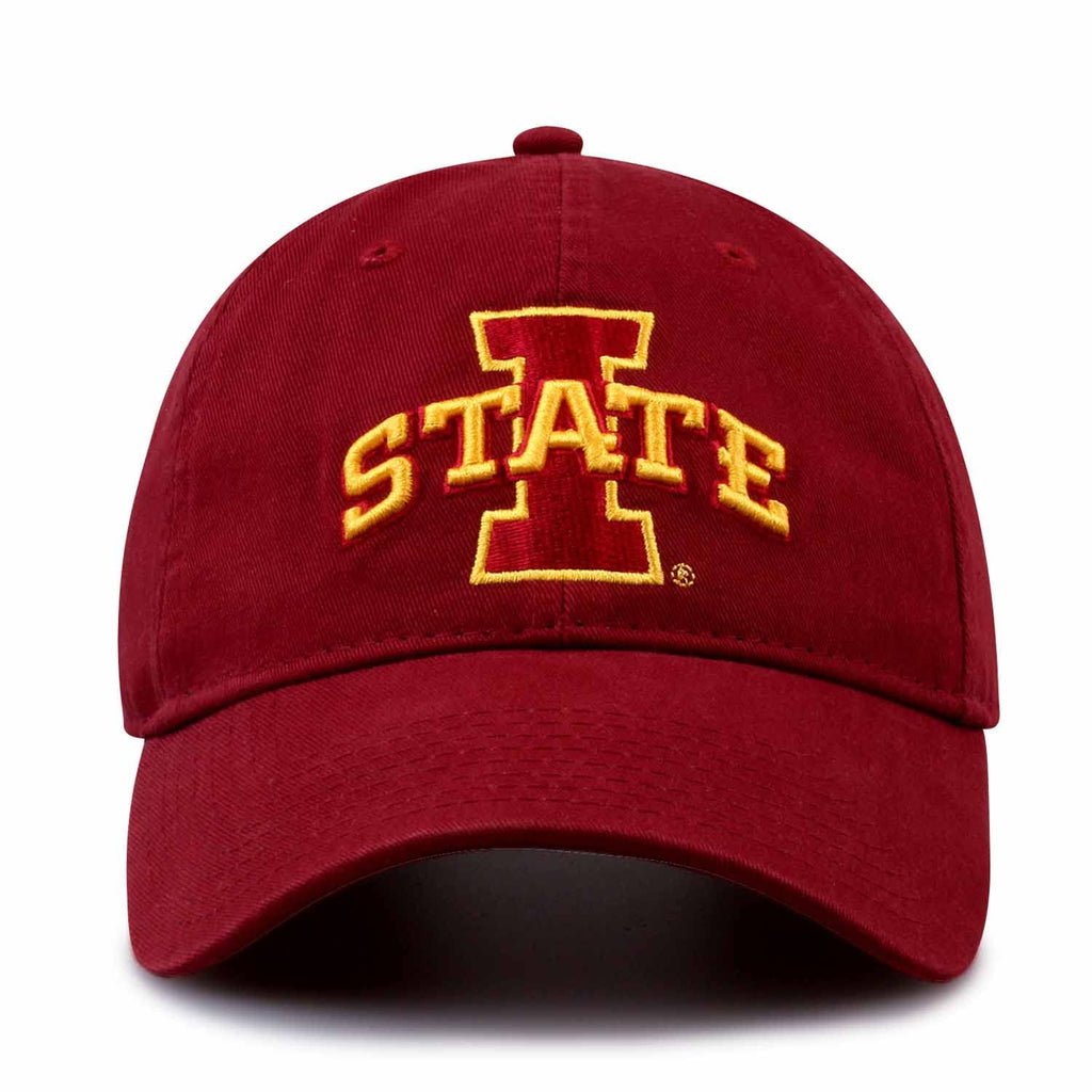 The Game NCAA Adult Relaxed Fit Logo Hat - Embroidered Logo - 100% Cotton - Elevate Your Style and Show Your Team Spirit (Iowa State Cyclones - Red, Adult Adjustable)