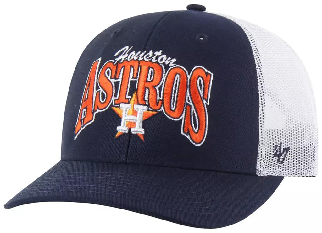 47 Houston Astros Blue Keystone Trucker Mesh Adjustable Cap - MLB Structured Snapback Hat