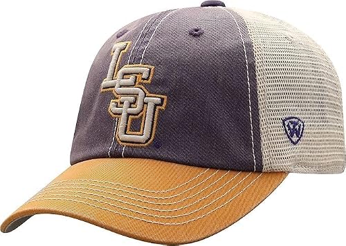 Collegiate Mesh Offroad Adjustable Hats (US, Alpha, One Size, LSU)