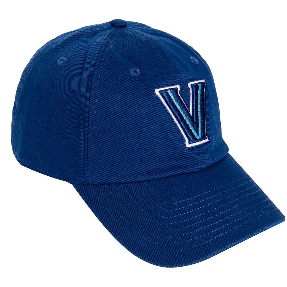 Desert Cactus Villanova University Baseball Hat VU Wildcats Brimmed Embroidered Hats Cap Adjustable Cloth Strap Adult (Style A1) Blue