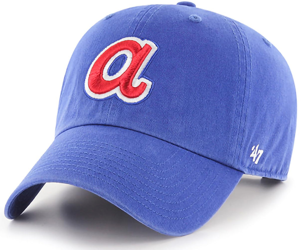 '47 New York Yankees Adjustable Cap Clean Up MLB, Atlanta Braves - Blue, One Size