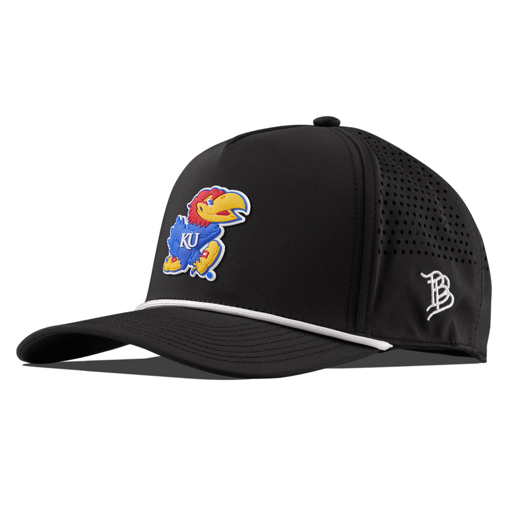 Branded Bills x Kansas University Black Curved 5-Panel Rope Jayhawk PVC