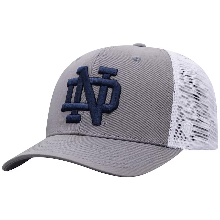 Notre Dame Grey Victory Trucker Adjustable Hat – ND Hat for Men and Women