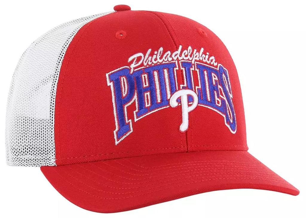 47 Philadelphia Phillies Red Keystone Trucker Mesh Adjustable Cap - MLB Structured Snapback Hat