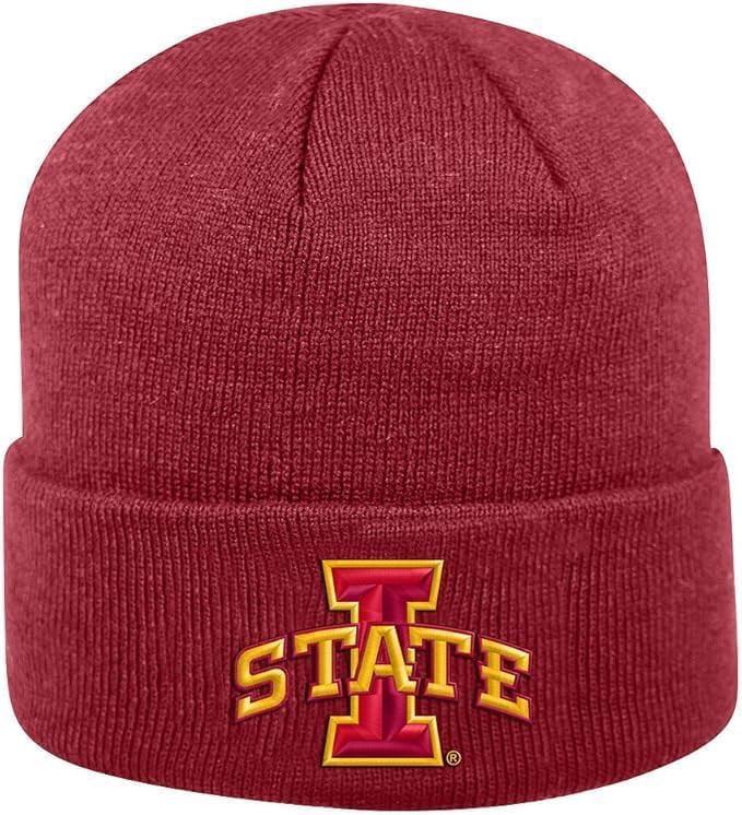 Collegiate Cuffed Knit Beanie Hats (US, Alpha, One Size, Iowa State)