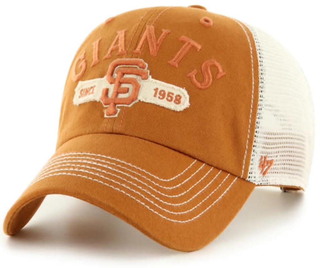 47 MLB Riverbank Mesh Clean Up Adjustable Hat, Adult One Size Fits All (US, Alpha, One Size, San Francisco Giants)