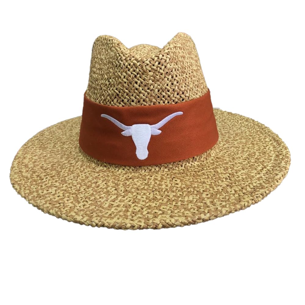 LogoFit Texas Longhorns Orange Angler Safari Straw Hat