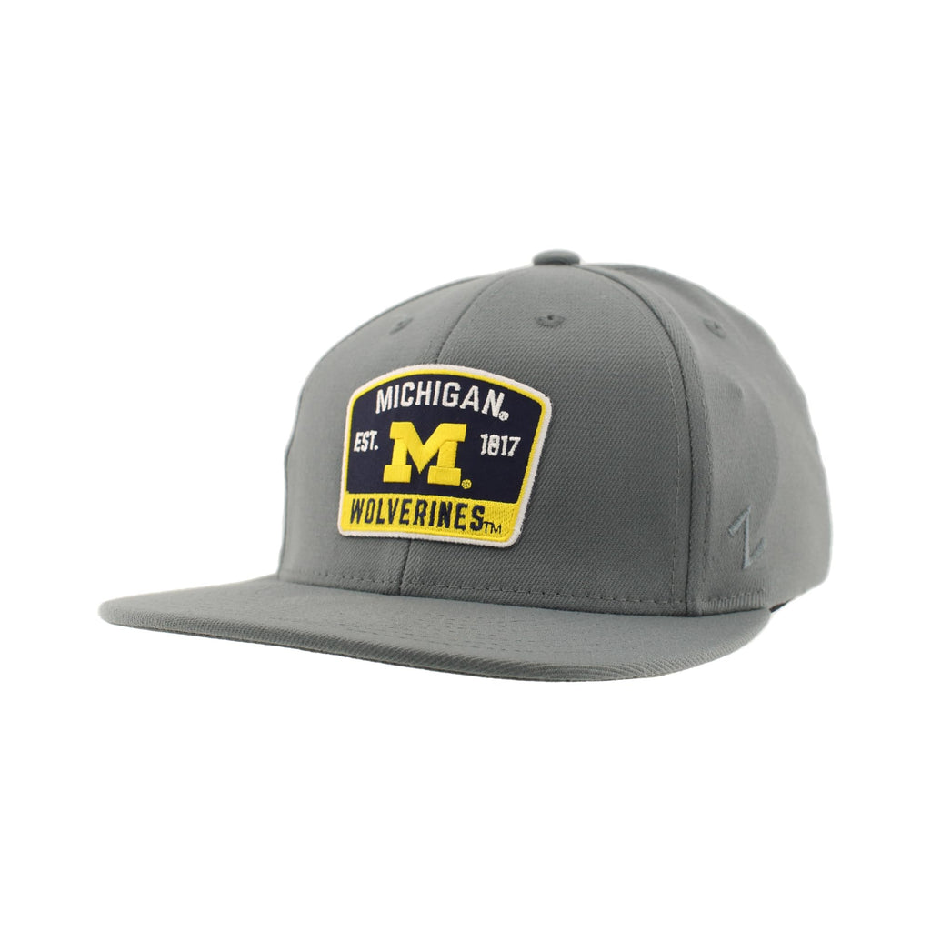 Michigan Wolverines NCAA Officially Licensed Fitted Hat M15Z Switchback Gray, Medium