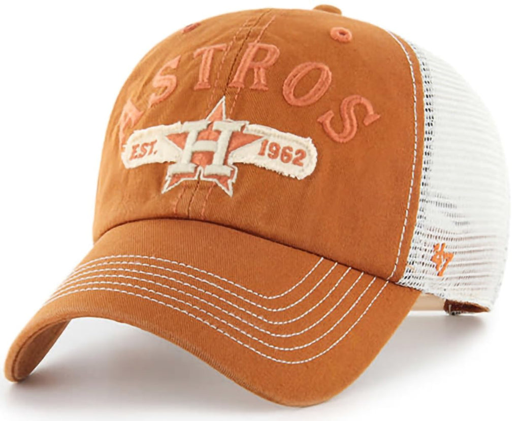 47 MLB Riverbank Mesh Clean Up Adjustable Hat, Adult One Size Fits All (US, Alpha, One Size, Houston Astros)