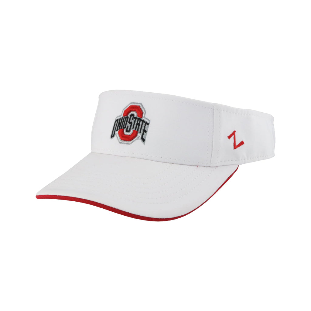 ZHATS Standard NCAA Officially Licensed Visor Impact, White, One Size