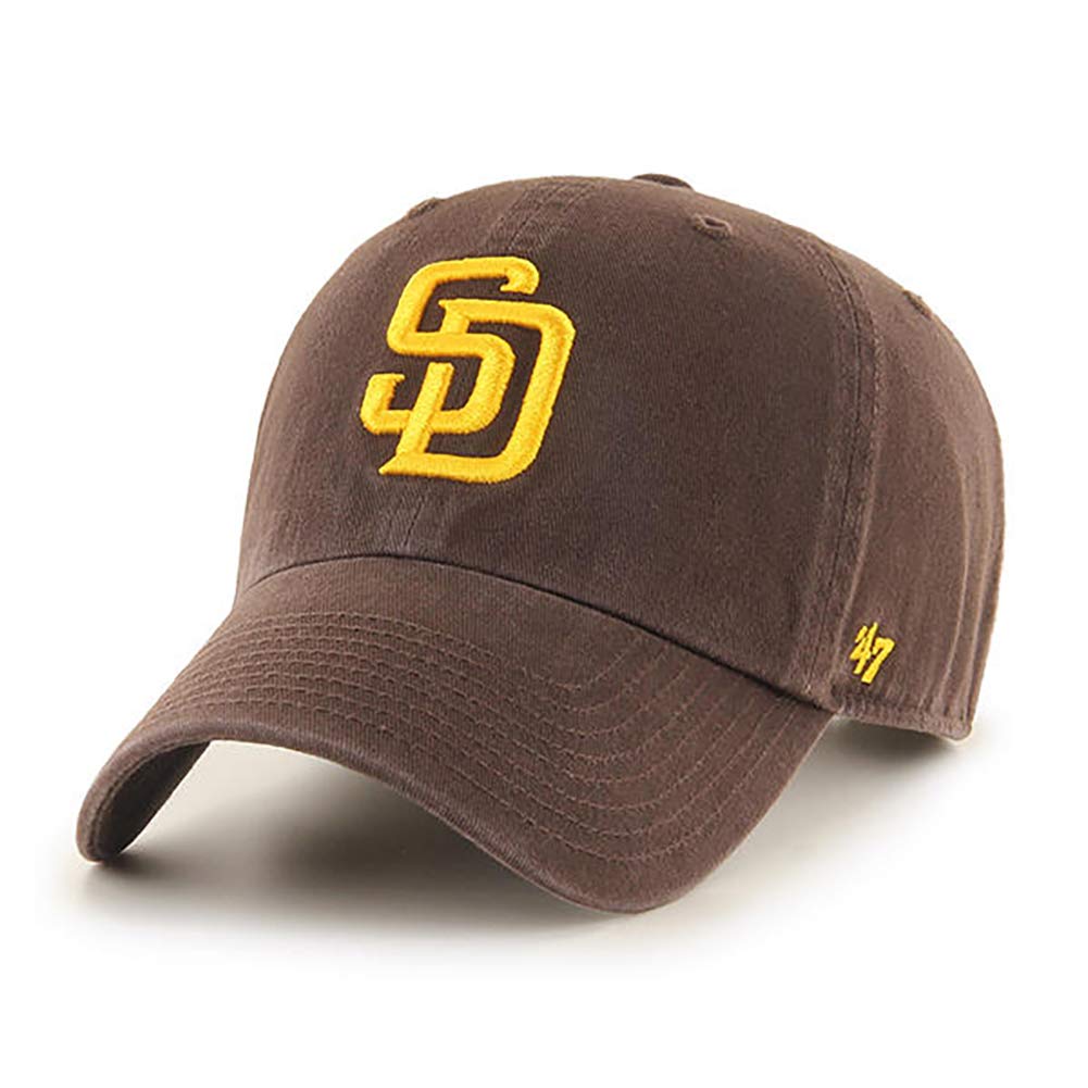 47 MLB Alternate Clean Up Adjustable Hat, Adult (San Diego Padres Brown)