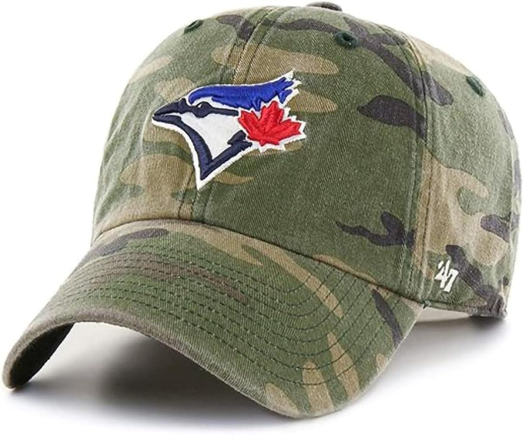 47 MLB Unisex-Adult Camo Clean Up Adjustable Hat Cap One Size (US, Alpha, One Size, Toronto Blue Jays)