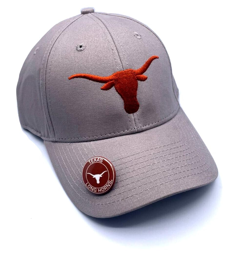 Texas University MVP Classic Edition Hat Embroidered Team Logo Adjustable Structured Cap (Gray)
