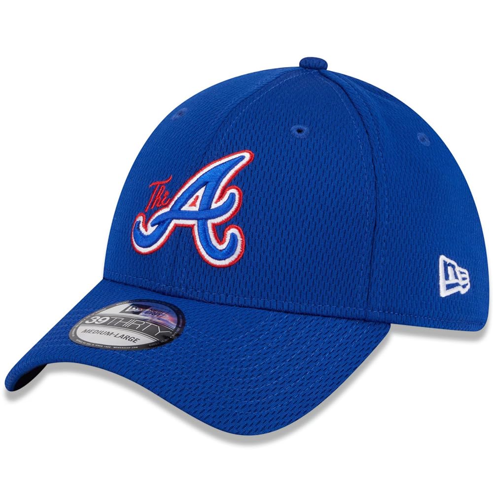 New Era Atlanta Braves 39THIRTY City Connect Stretch Fit Cap, Hat (US, Alpha, Small, Medium, Blue)