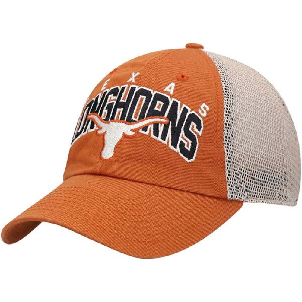 Collegiate Headwear Officially Licensed Texas University Hat Relaxed Fit Two Tone Adjustable Mesh Trucker Cap Multicolor
