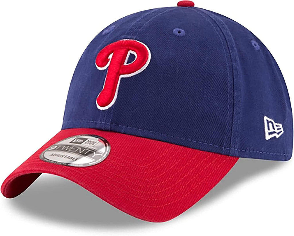 New Era Unisex-Adult MLB Core Classic 9TWENTY 2-Tone Team Adjustable Hat Cap One Size Fits All - Philadelphia Phillies Blue Red