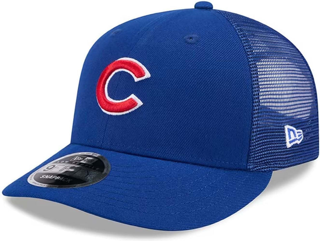 New Era Chicago Cubs Evergreen Trucker 9Fifty Snapback Adjustable Hat Blue