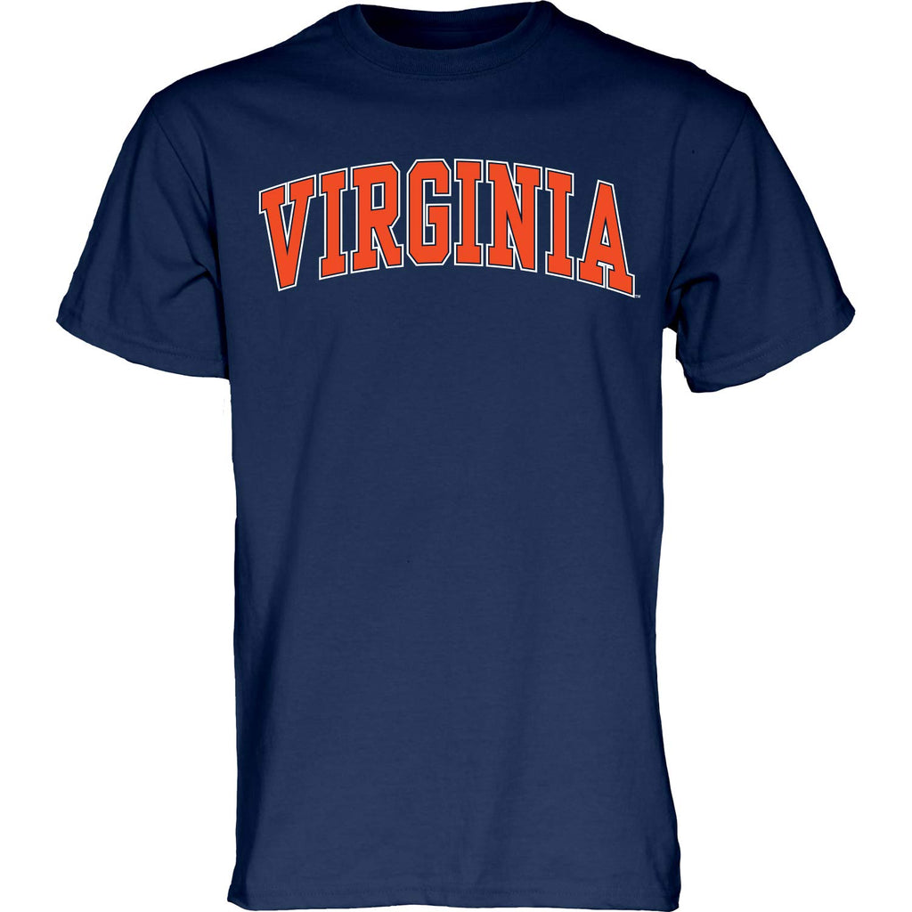 Blue 84 Men's Virginia Cavaliers Arching Team Color Short Sleeve T Shirt, Virginia Cavaliers Navy, Large