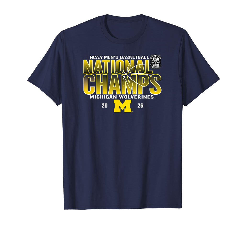 Michigan Wolverines National Champs 2026 M Basketball Fade T-Shirt