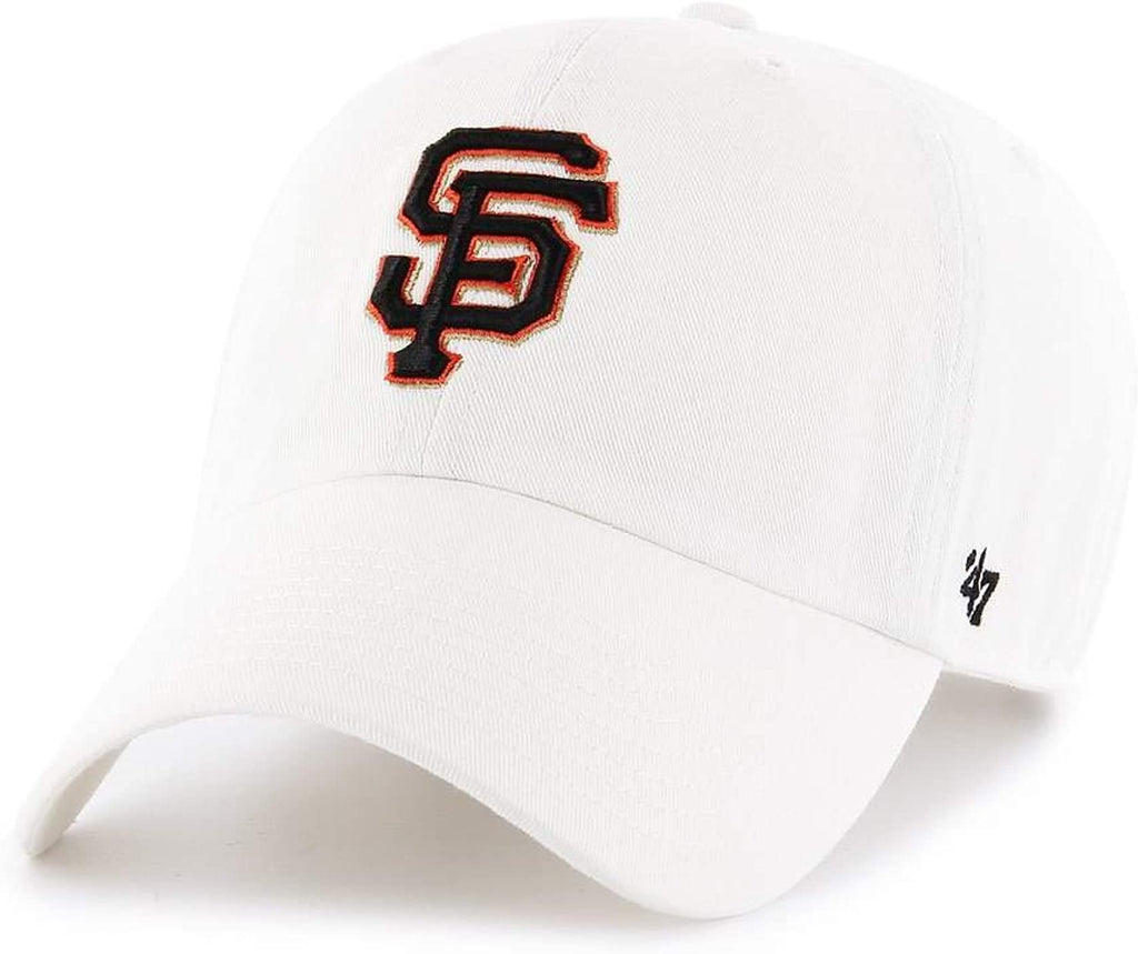 '47 MLB White Clean Up Adjustable Hat Cap, Adult One Size (San Francisco Giants White)