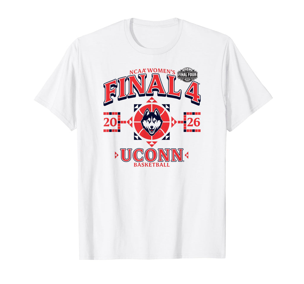 Connecticut Huskies Final Four 2026 Women's Basketball White T-Shirt