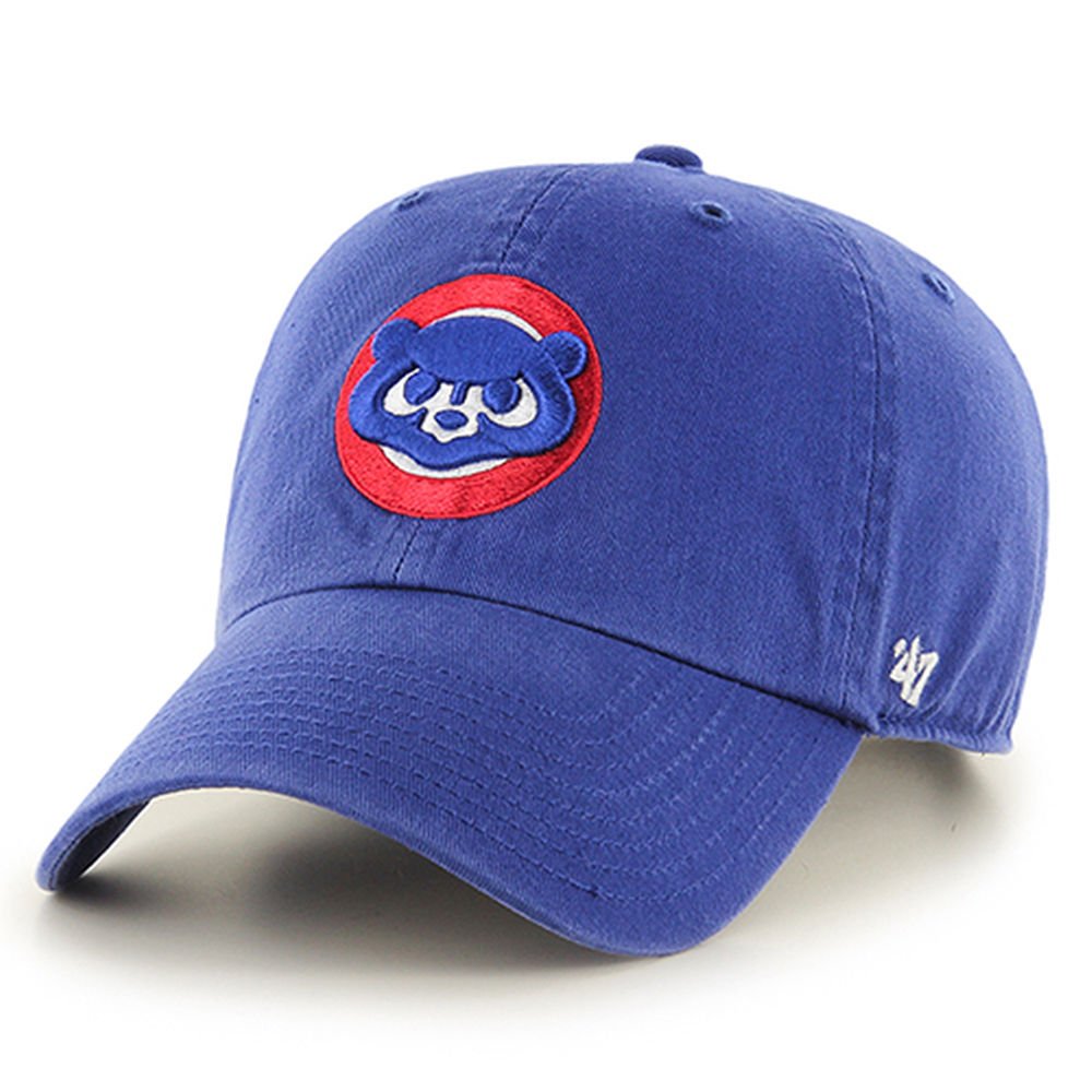 47 MLB Chicago Cubs Cooperstown Clean Up Adjustable Hat, One Size, Royal Logo