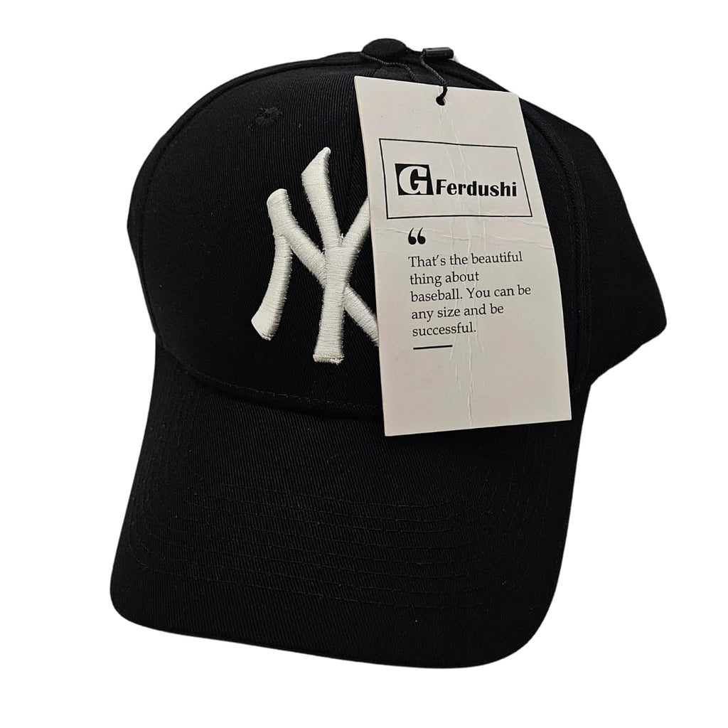 G Ferdushi New York Baseball Hat Cap for Men and Women | N|Y Crafted from Cotton| N&Y Clean Up Black & White Logo| N-Y Cap hat Adult One Size | Suitable for All Seasons| Buckle Adjustable