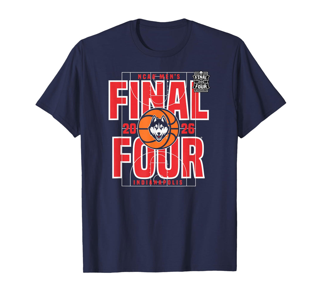Connecticut Huskies Final Four 2026 Men's March Madness Dunk T-Shirt
