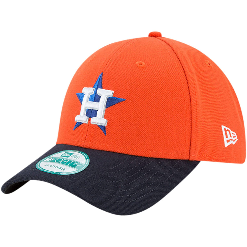 New Era Unisex-Adult MLB The League 9FORTY 2-Tone Adjustable Hat Cap One Size Fits All - Houston Astros Orange Navy
