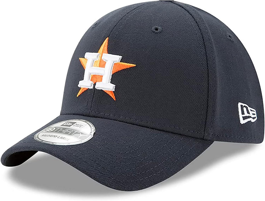 New Era MLB 39Thirty Team Classic Stretch Flex Fit Team Color Primary Logo Primary Logo Baseball Cap Hat - Houston Astros Navy - Medium-Large