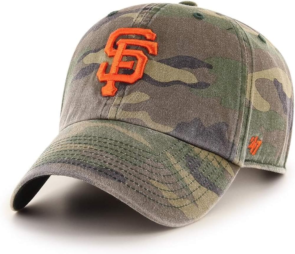 47 MLB Unisex-Adult Camo Clean Up Adjustable Hat Cap One Size (US, Alpha, One Size, San Francisco Giants)