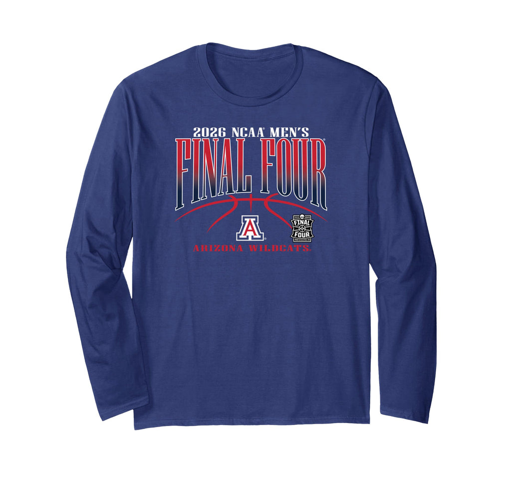 Arizona Wildcats Final Four 2026 Men's Basketball Navy Long Sleeve T-Shirt