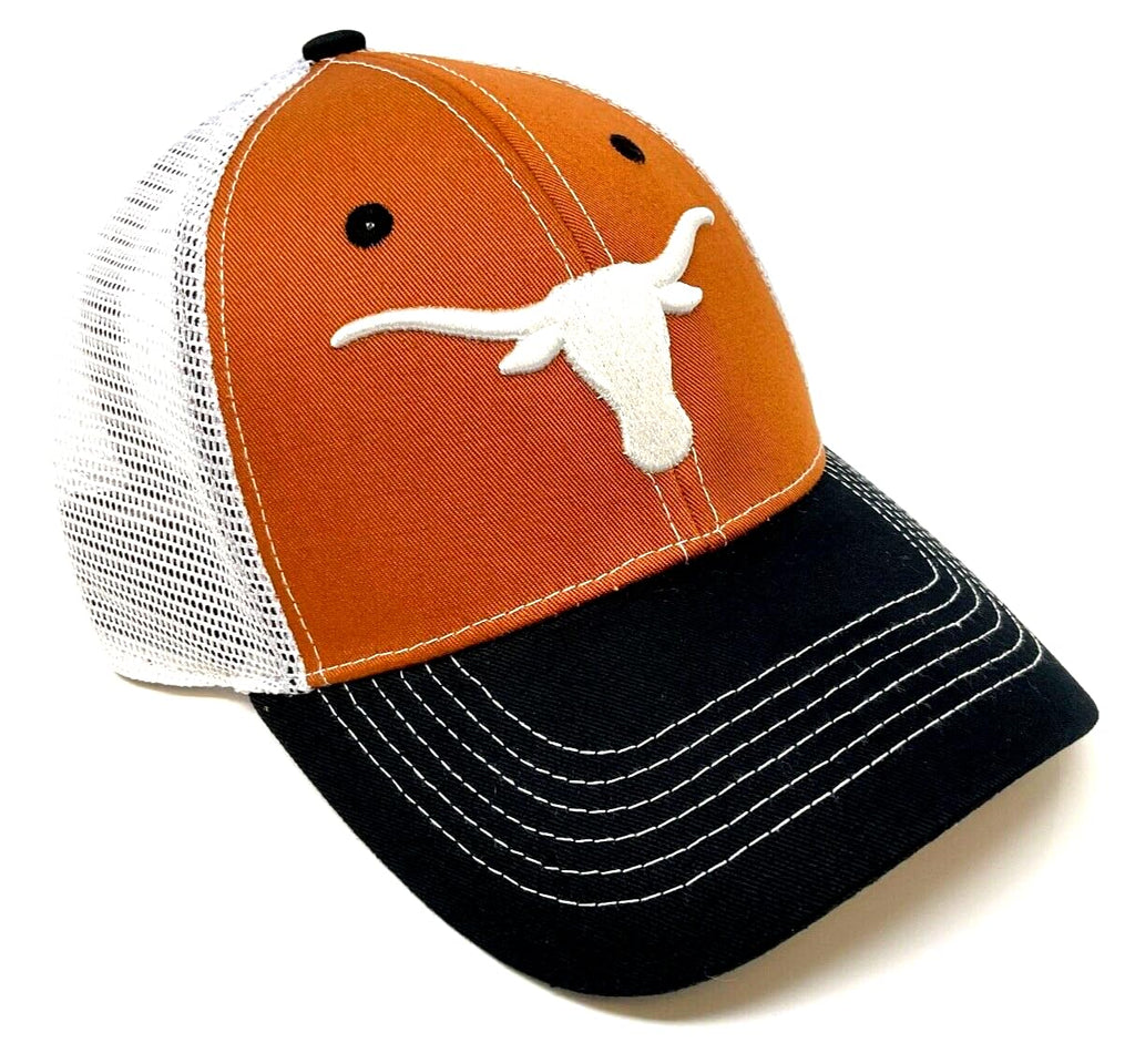 National Cap Eliminator Texas University Mascot Logo Curved Bill Mesh Trucker Snapback Hat