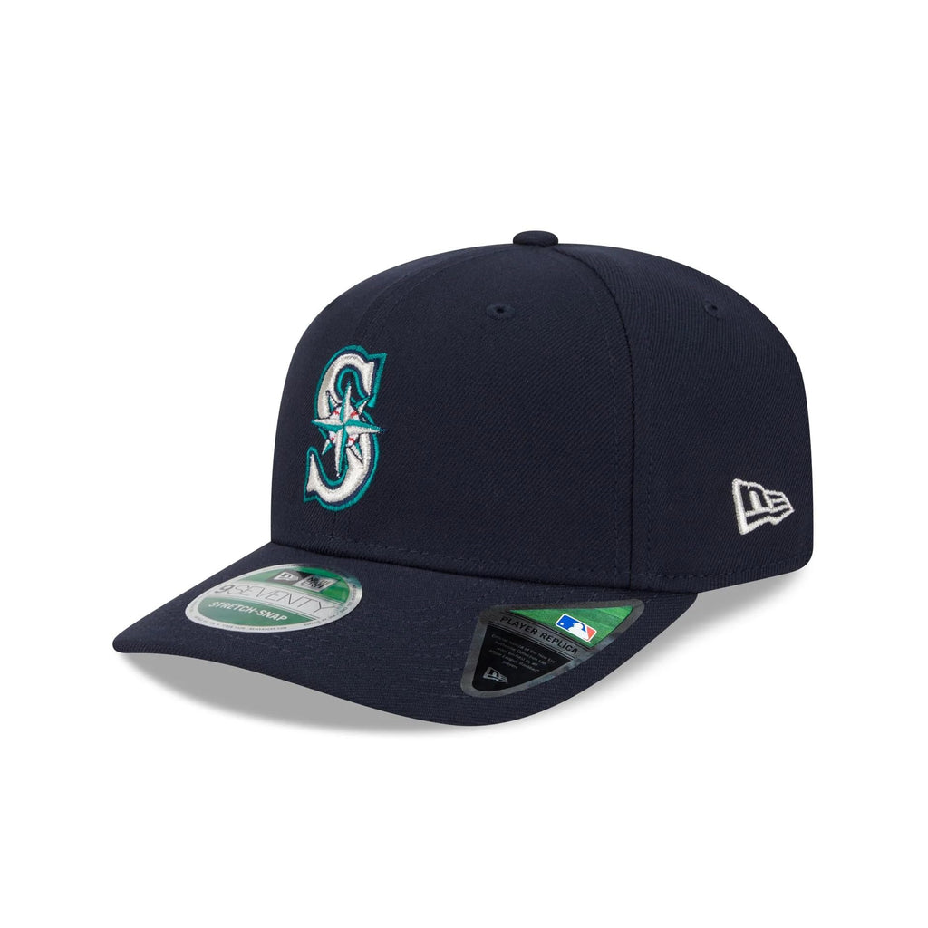 New Era Unisex-Adult MLB Player Replica 9SEVENTY Baseball Team Color Stretch Adjustable Snapback Hat One Size Fits All - Seattle Mariners - Navy
