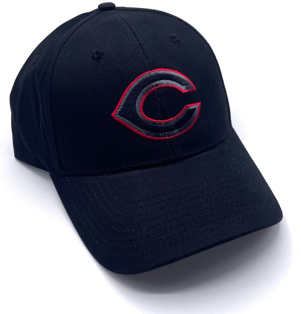 Officially Licensed Cincinnati Baseball Black MVP Hat Classic Embroidered Team Logo Adjustable Solid Cap