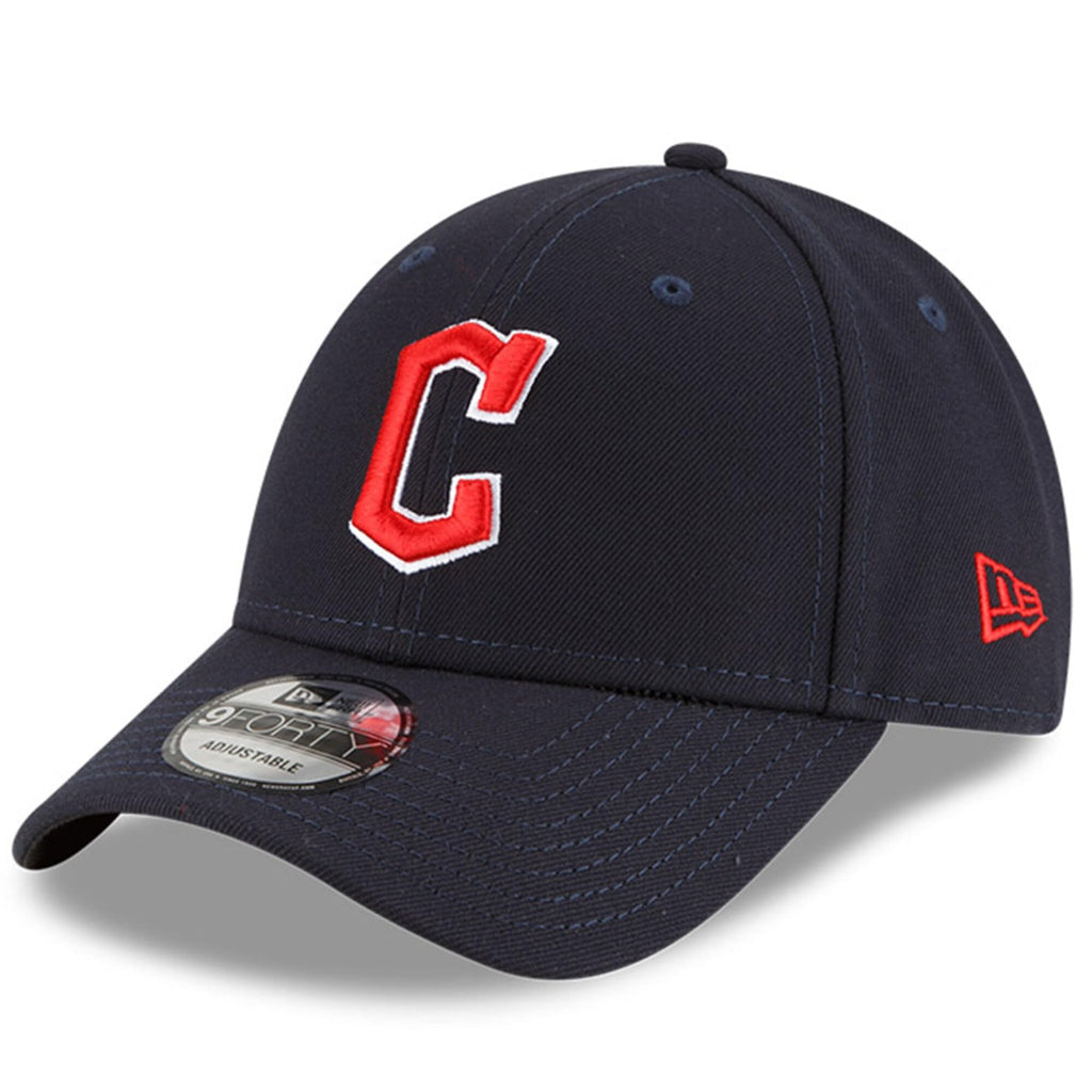 New Era Unisex-Adult MLB The League 9FORTY Alternate Primary Logo Adjustable Hat Cap One Size Fits All - Cleveland Guardians Navy