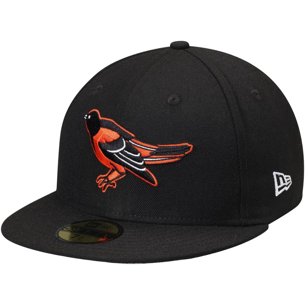 New Era MLB 59FIFTY Cooperstown Authentic Collection Fitted On Field Game Cap Hat (7 1/8, Baltimore Orioles Black Cooperstown)